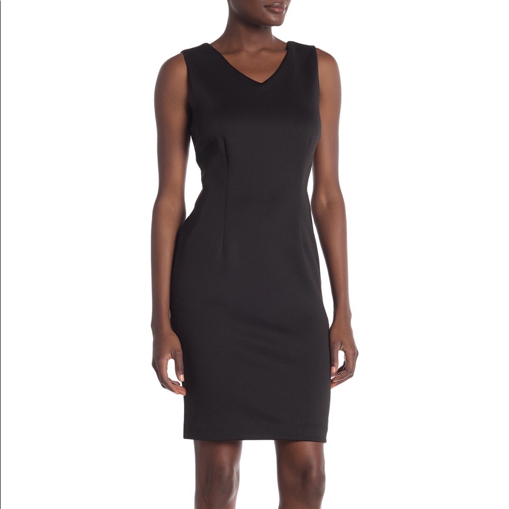 NWT T Tahari Scuba Dress Black